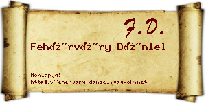 Fehérváry Dániel névjegykártya