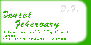 daniel fehervary business card